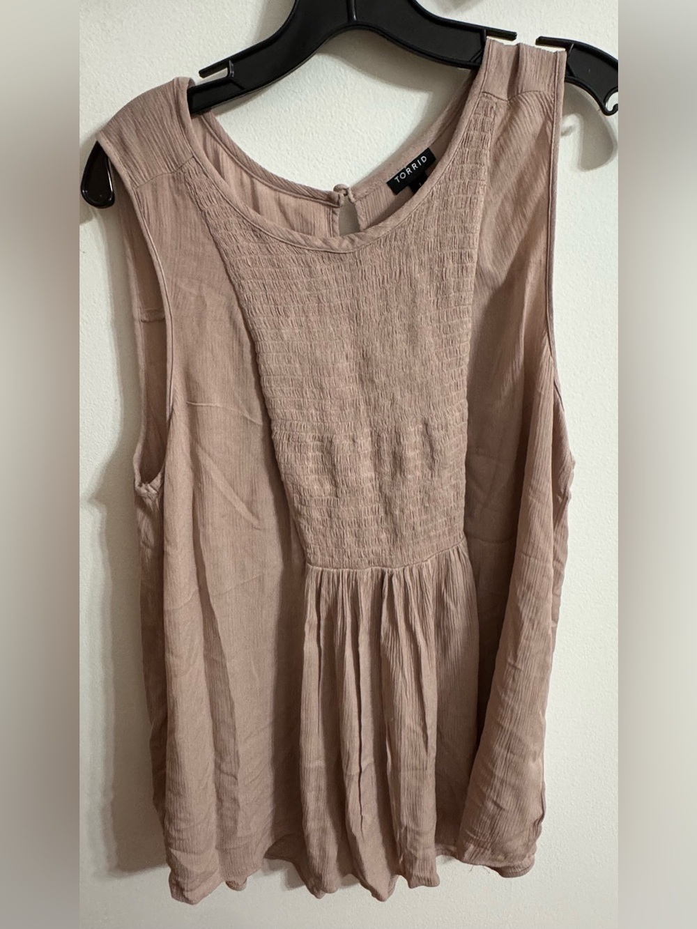 torrid Mauve Sleeveless Pleated Scoop-Back Camisole